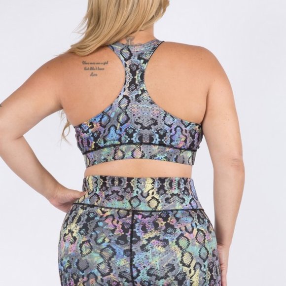 Women's Active Snakeskin Print Sports Bra - Picture 6 of 7